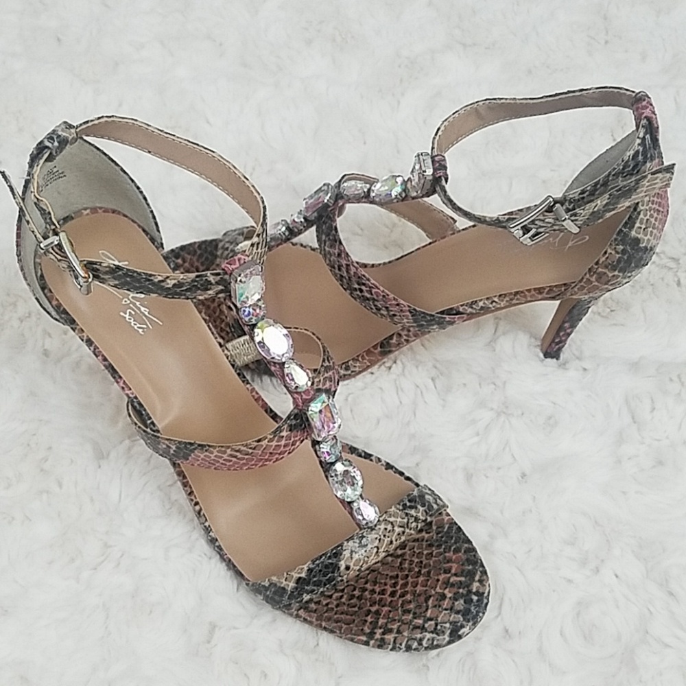 Thalia Sodi Pink/Tan Sandals Size 8.5 M